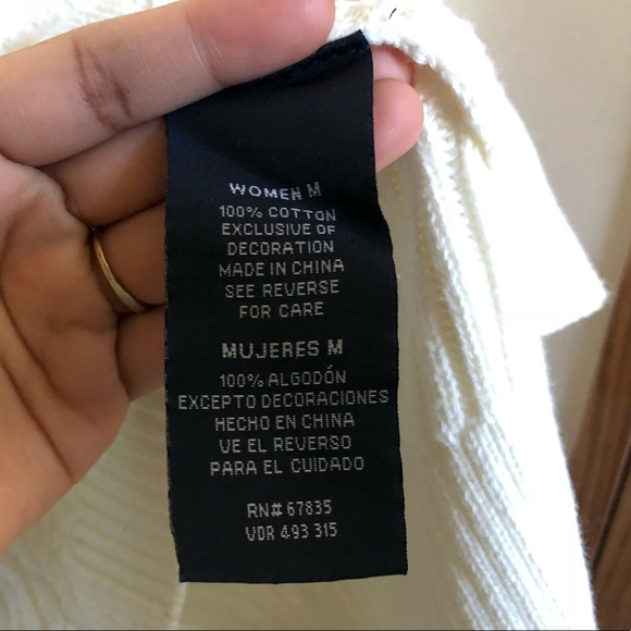 Nautica White Sweater Sweatshirt Pull Over Top M - Picture 3 of 4